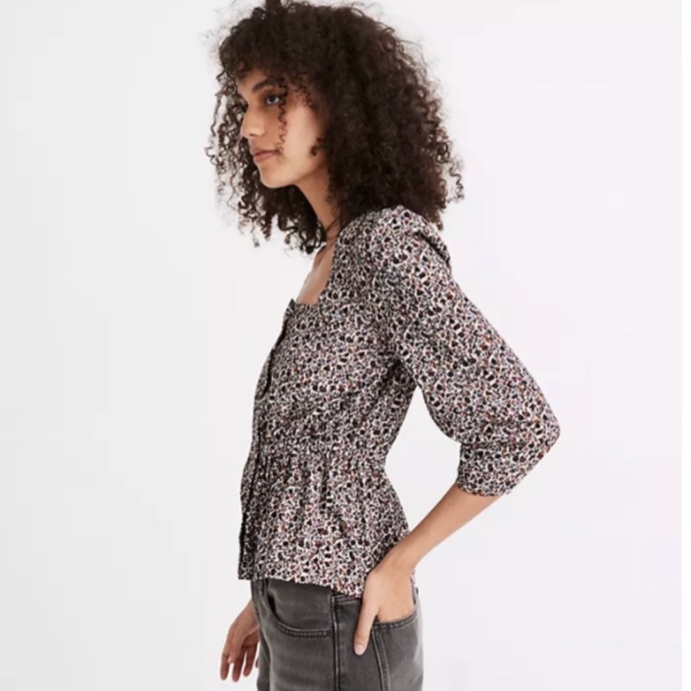 MADEWELL - Corduroy Peplum Top in Harvest Vine